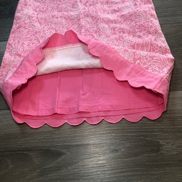 Vineyard Vines By Shep Ian Pink Pineapple Print Scalloped Hem Girls Size 10 - Picture 6 of 11